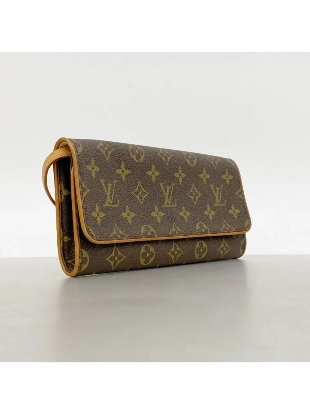 Louis Vuitton Shoulder Bag Monogram Pochette Twin GM Brown